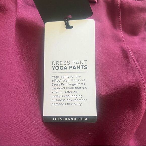 Betabrand Oxblood Wide or Boot Cut Yoga Dress Pants. Medium Petite. New with Tag - Picture 6 of 11